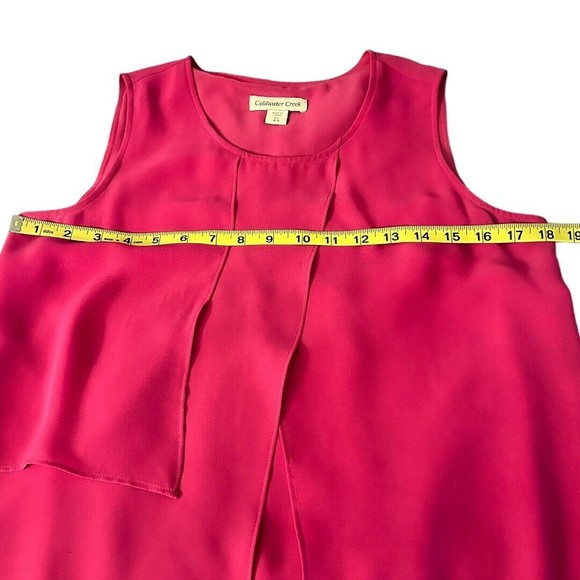 Coldwater Creek Hot Pink tiered tank top Size XS - Picture 6 of 9